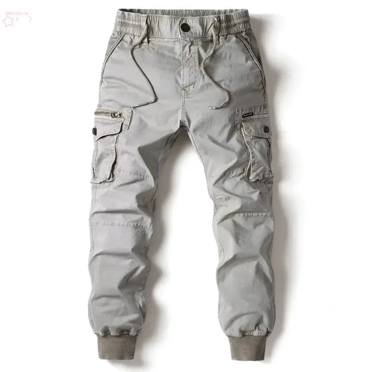 2024 Fashion Casual Cotton Pants Hip Hop Ribbon Male army Trousers 38 - Brocelles