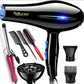 220V Hair Dryer Professional 2200W Gear Strong Power Blow Hair Dryer Brush For Hairdressing Barber Salon Tools Hair Dryer Fan Brocelles