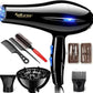 220V Hair Dryer Professional 2200W Gear Strong Power Blow Hair Dryer Brush For Hairdressing Barber Salon Tools Hair Dryer Fan - Brocelles