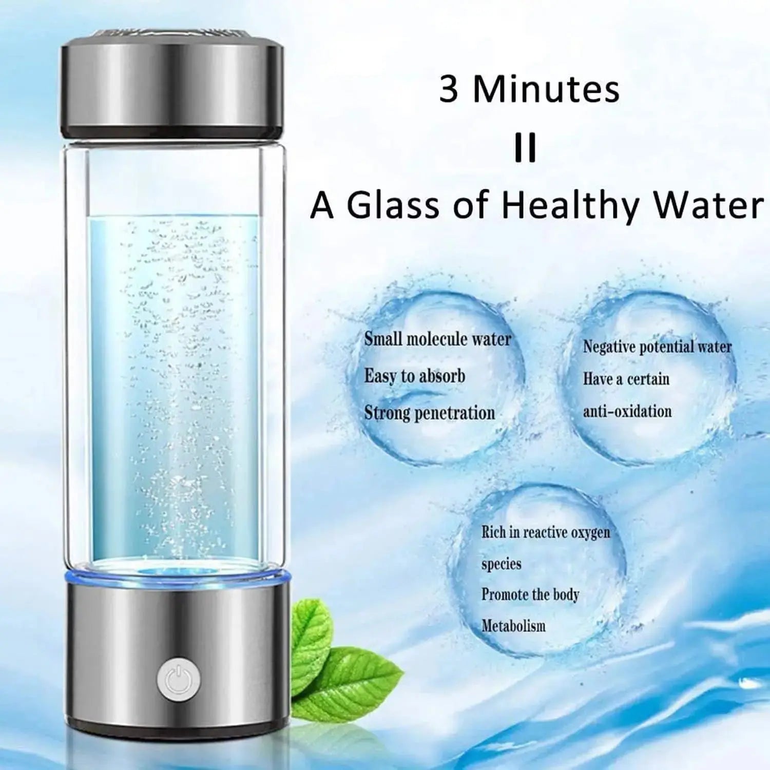 420ml Hydrogen-Rich Water Cup Electric - Brocelles