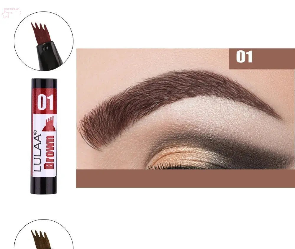 4D Microblading Eyebrow Pen with 4 Forks Tip Brocelles