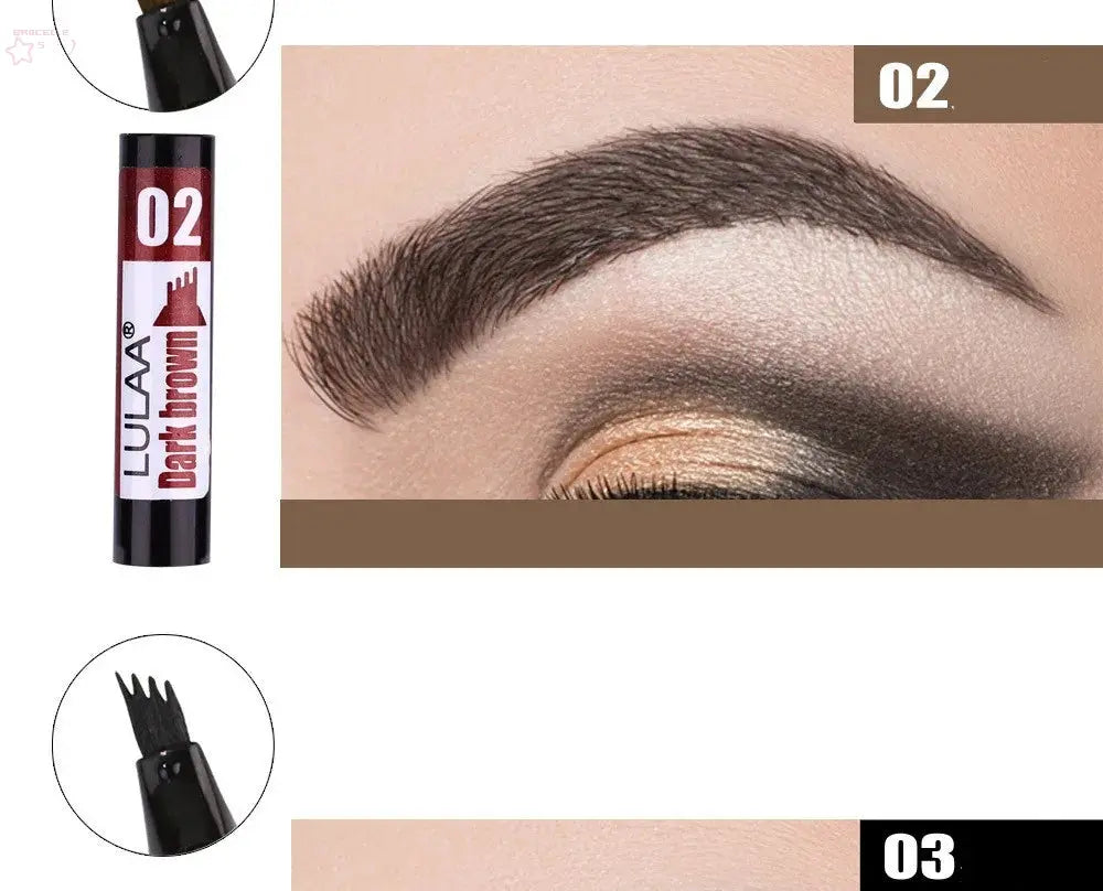 4D Microblading Eyebrow Pen with 4 Forks Tip Brocelles