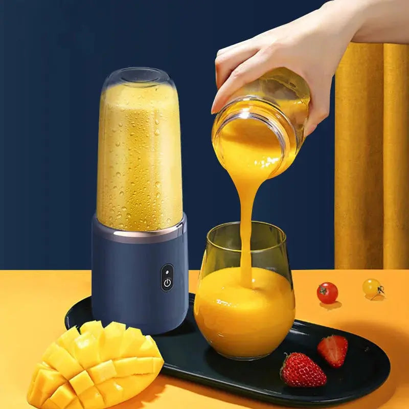 6 Blade Portable Juicer Cup USB Smoothie Blender Cup Wireless - Brocelles