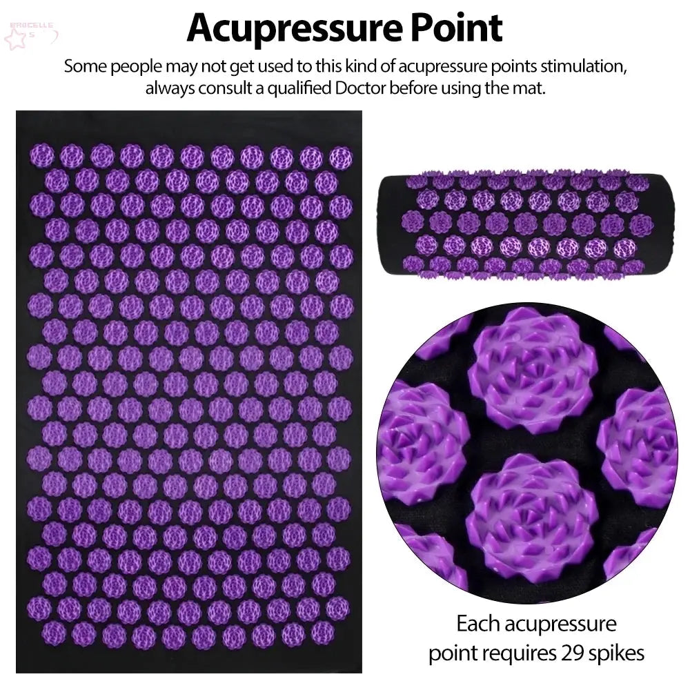 Acupressure Yoga Mat Kuznetsov's Applicator Cushion - Brocelles