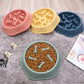 Anti-Choking Pet Slow Food Bowl Bone Shaped Slow Food Dog Bowl Food Bowl Anti-Spill Pet Bowl Brocelles