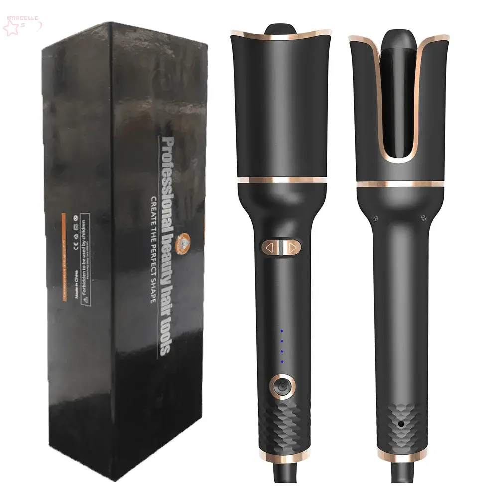 Auto Rotating Ceramic Hair Curler Automatic Curling Iron Styling Tools. - Brocelles