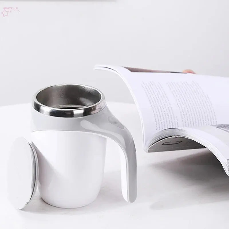 Automatic Stirring Cup Mug Rechargeable Portable Coffee Electric Stirring Stainless Steel Rotating Magnetic Home Drinking Tools - Brocelles