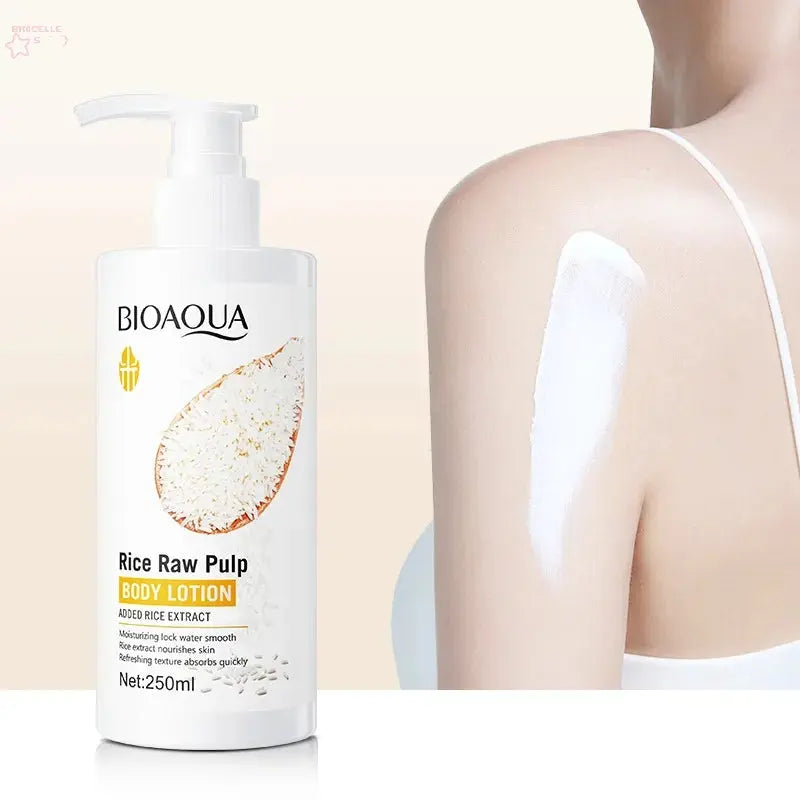 BIOAQUA White Rice Body Lotion skincare Exfoliating Moisturizing Nourishing Brightening Body Creams Skin Care Exfoliator - Brocelles