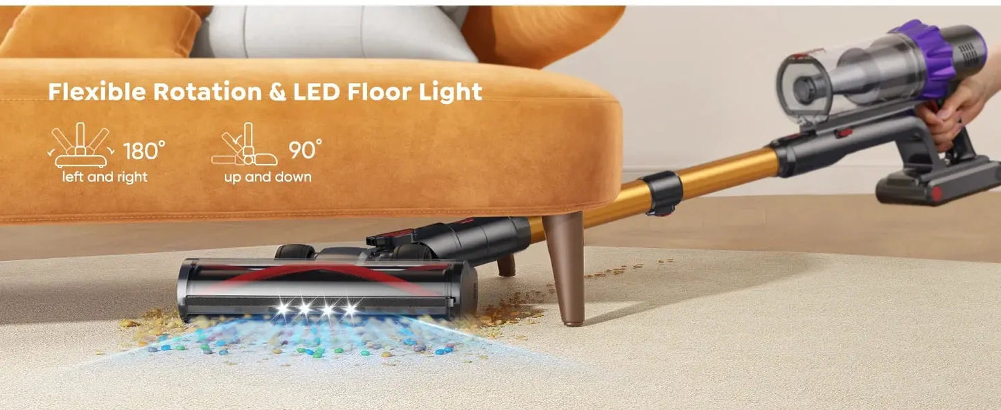 BROCELLE'S Ultra-Powerful 500W Cordless Vacuum Cleaner.