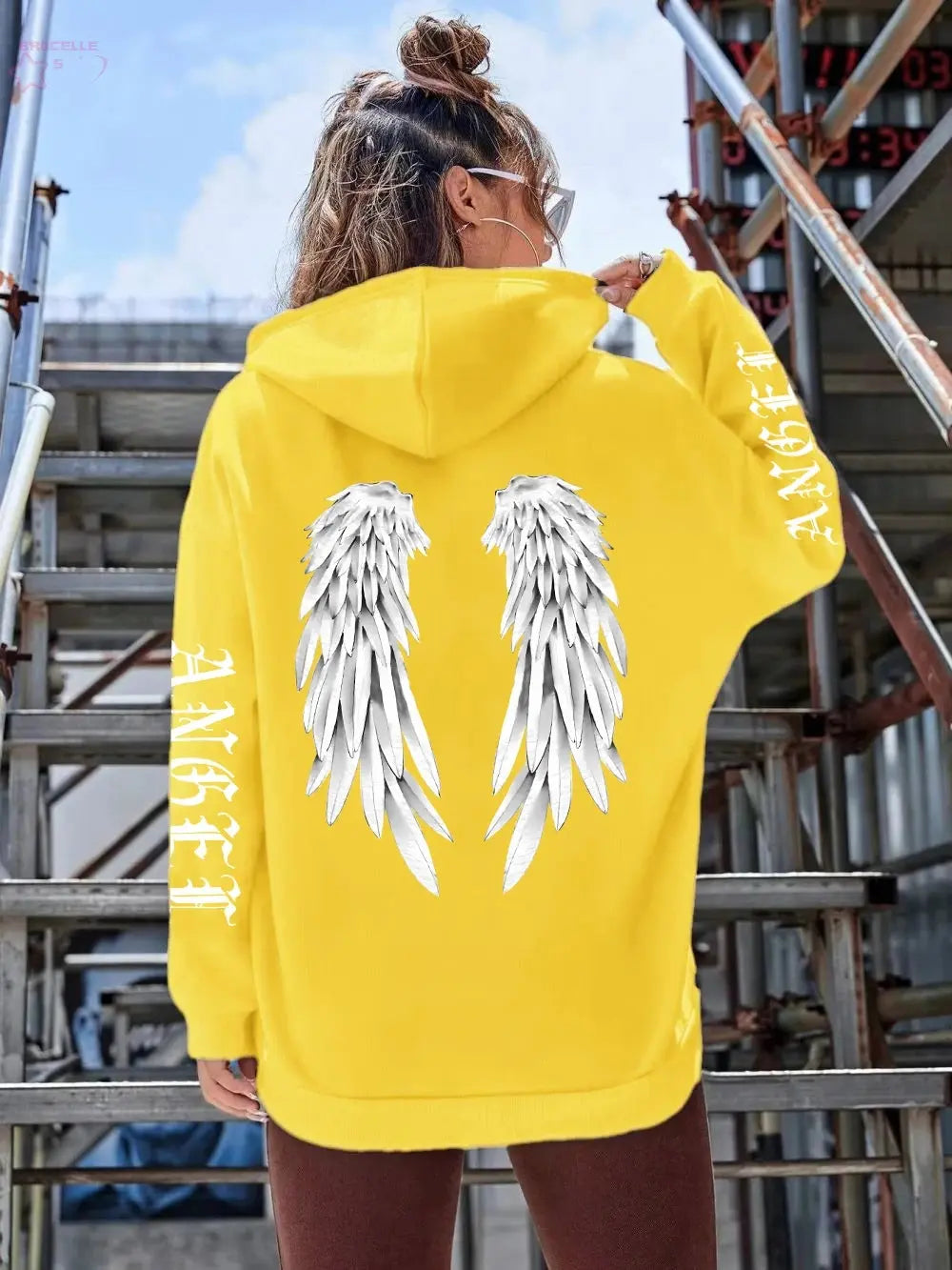 Beautiful Angel Wings Printed Hoodies Brocelles.