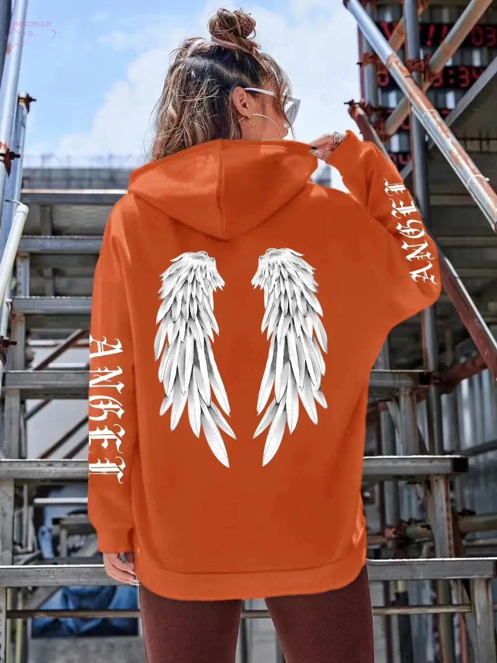 Beautiful Angel Wings Printed Hoodies Brocelles.