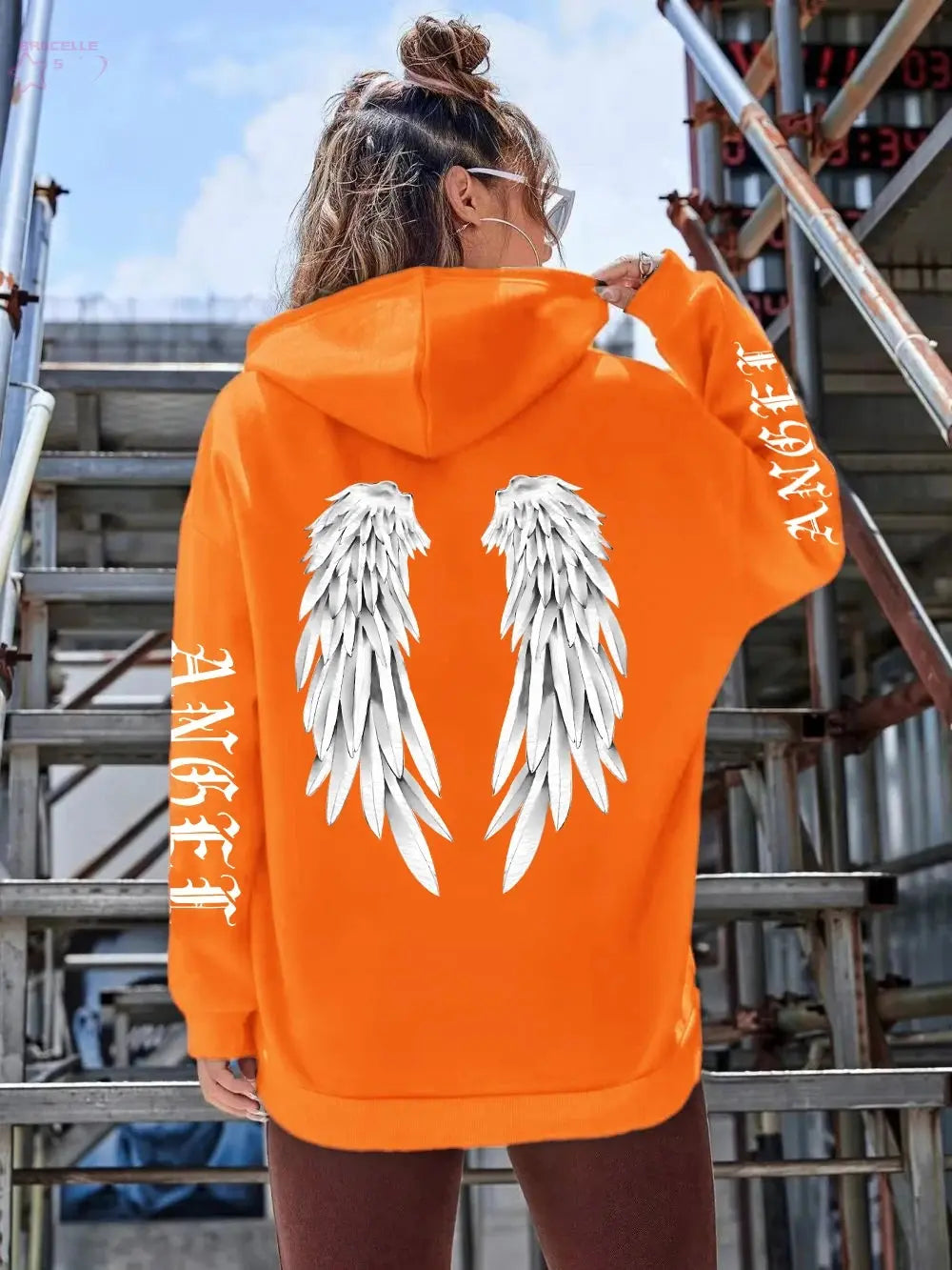 Beautiful Angel Wings Printed Hoodies Brocelles.