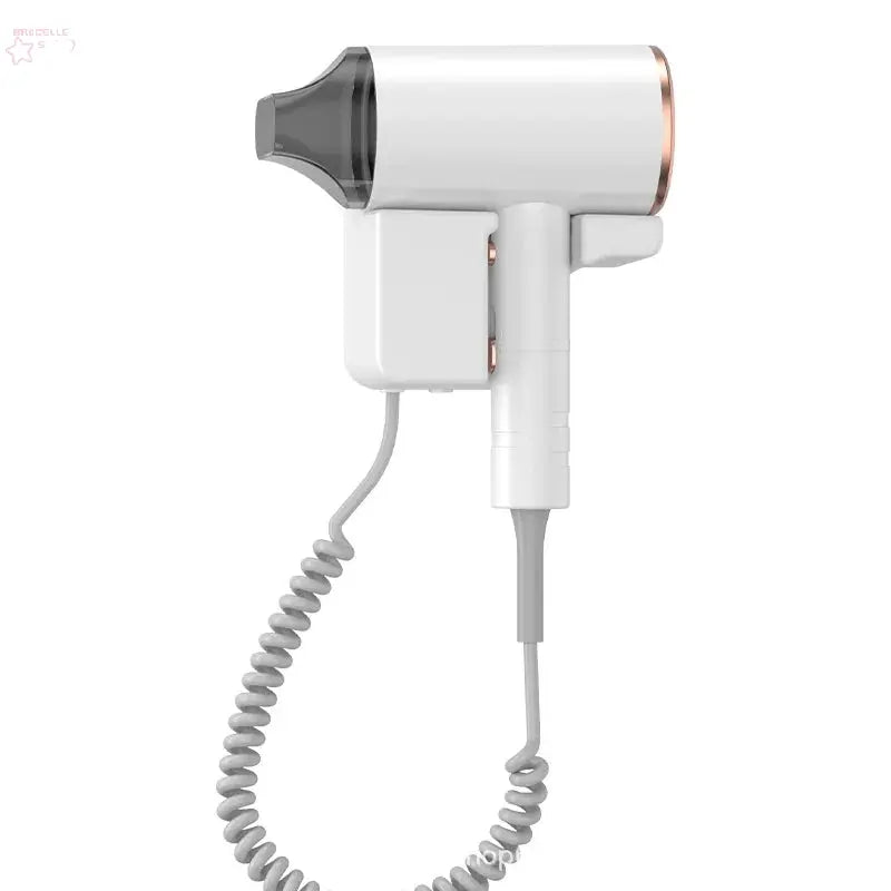 Non Perforated Wall Mounted Hair Dryer 1300W High-Power Fast Drying Negative Ion Hotel And Guesthouse Home Bathroom Hair Dryer - Brocelles