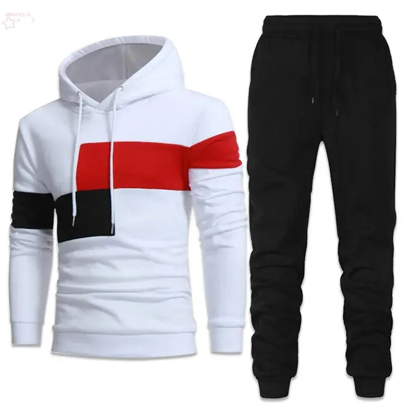 Brocelles Men's Fashion Tracksuit – Hooded Sweater & Sweatpants Set Brocelles