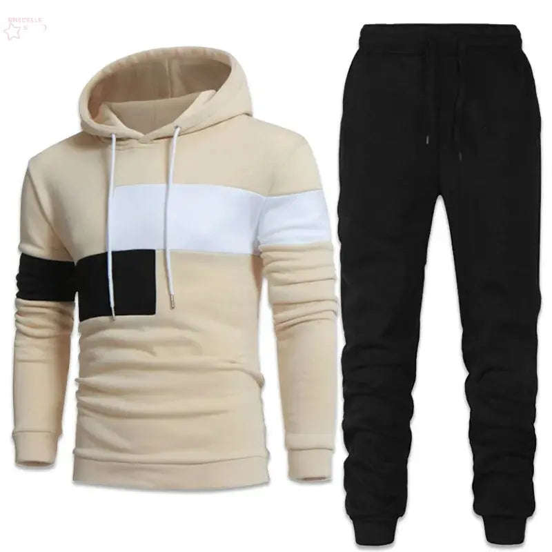 Brocelles Men's Fashion Tracksuit – Hooded Sweater & Sweatpants Set Brocelles