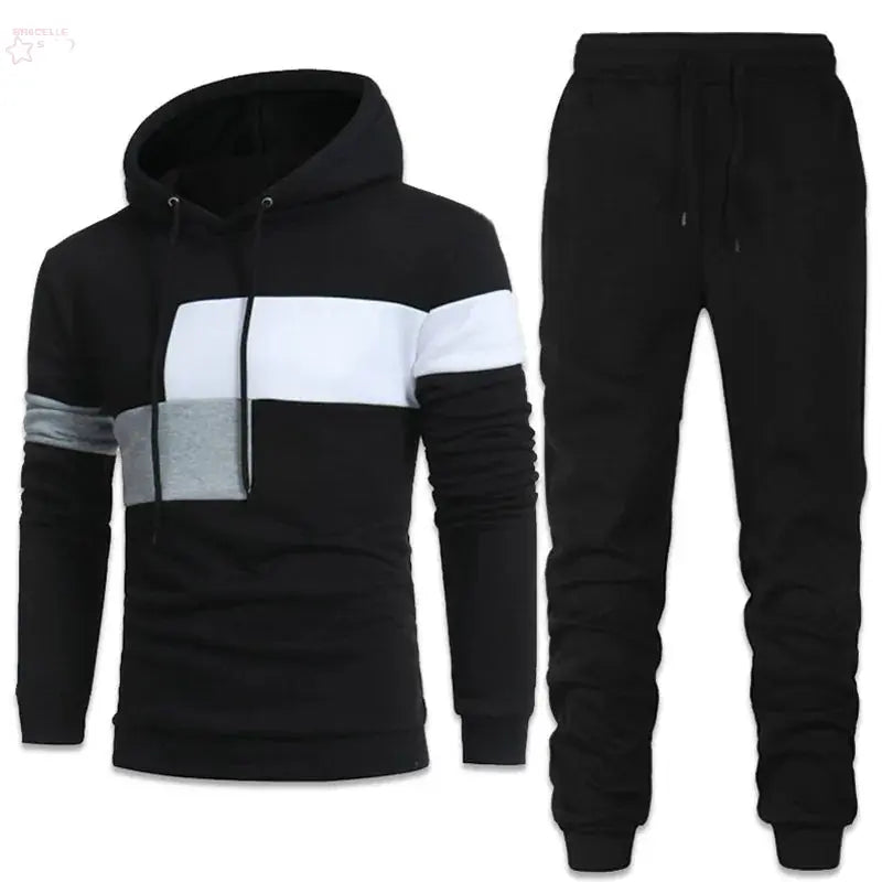 Brocelles Men's Fashion Tracksuit – Hooded Sweater & Sweatpants Set Brocelles