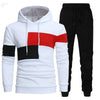 Fashion Men Tracksuits Hoodies Suit Autumn Winter Men Hooded Sweater and Sweatpants Two Piece Set Plus Size Men's Clothing - Brocelles