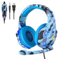 Camouflage Gaming Headset Luminous Headset T-176 Headset Headset Wired Headset Strong Bass - Brocelles