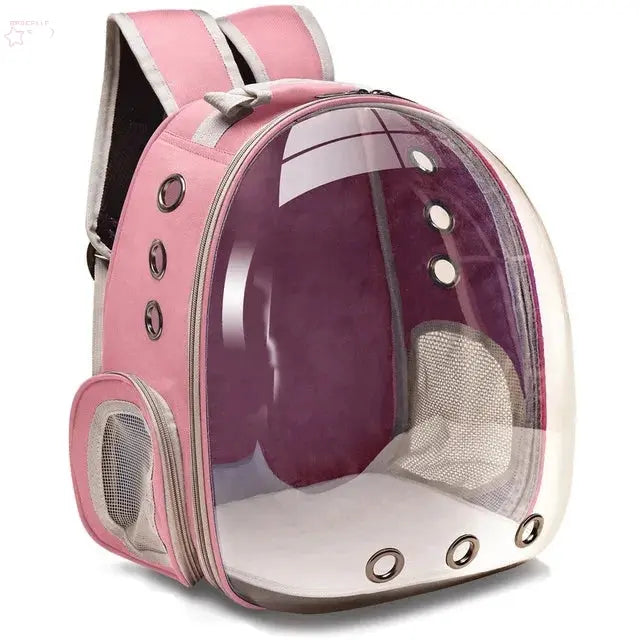 Cat Pet Carrier Backpack Transparent Capsule Bubble Pet Backpack Small Animal Puppy Kitty Bird Breathable Pet Carrier for Travel - Brocelles