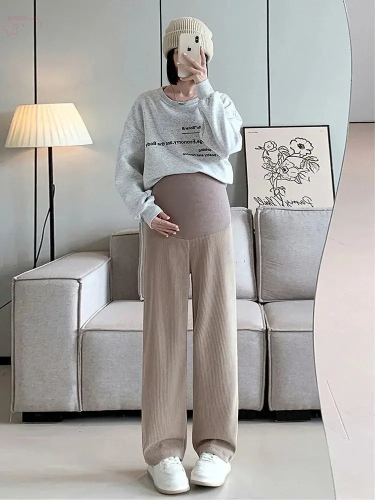 Comfortable & Stylish High Waist Trousers for Pregnant Women Brocelles