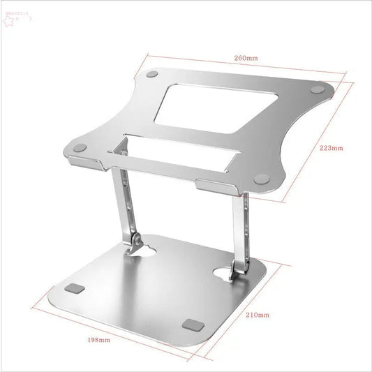 Computer Stand Laptop Aluminum Alloy Desktop Folding Portable Storage Base Can Lift Radiator - Brocelles