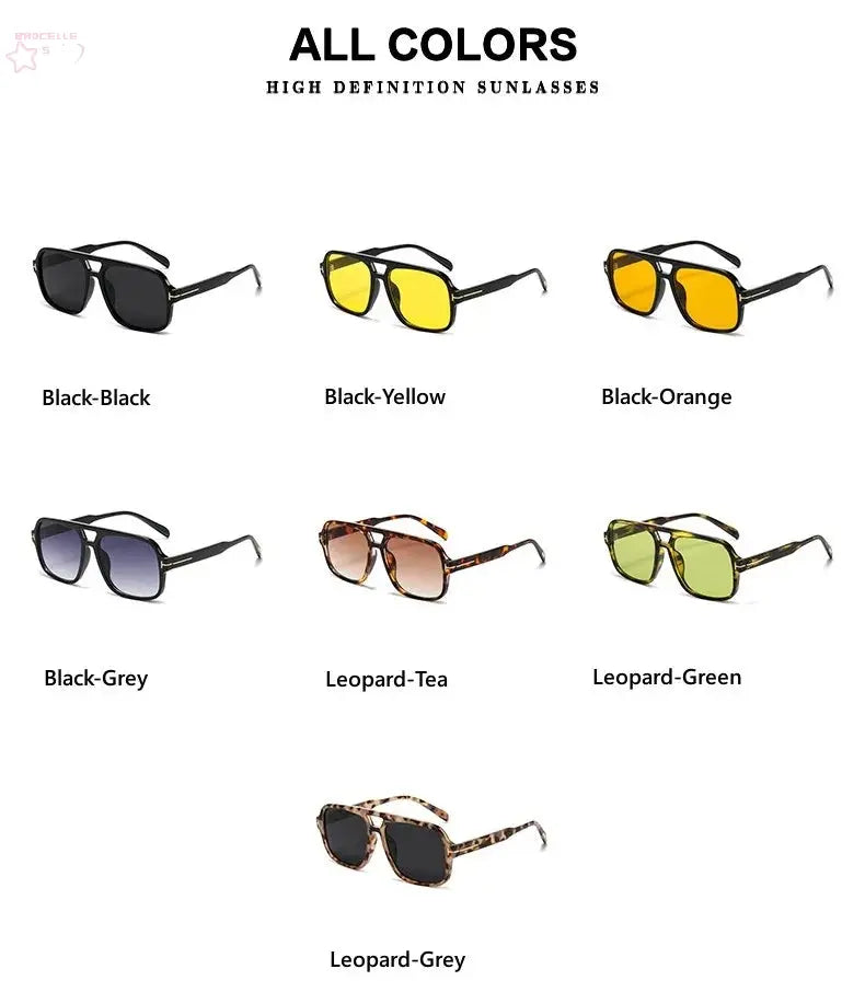 Double Bridge UV400 Fashion Shades for Men & Women - Brocelles