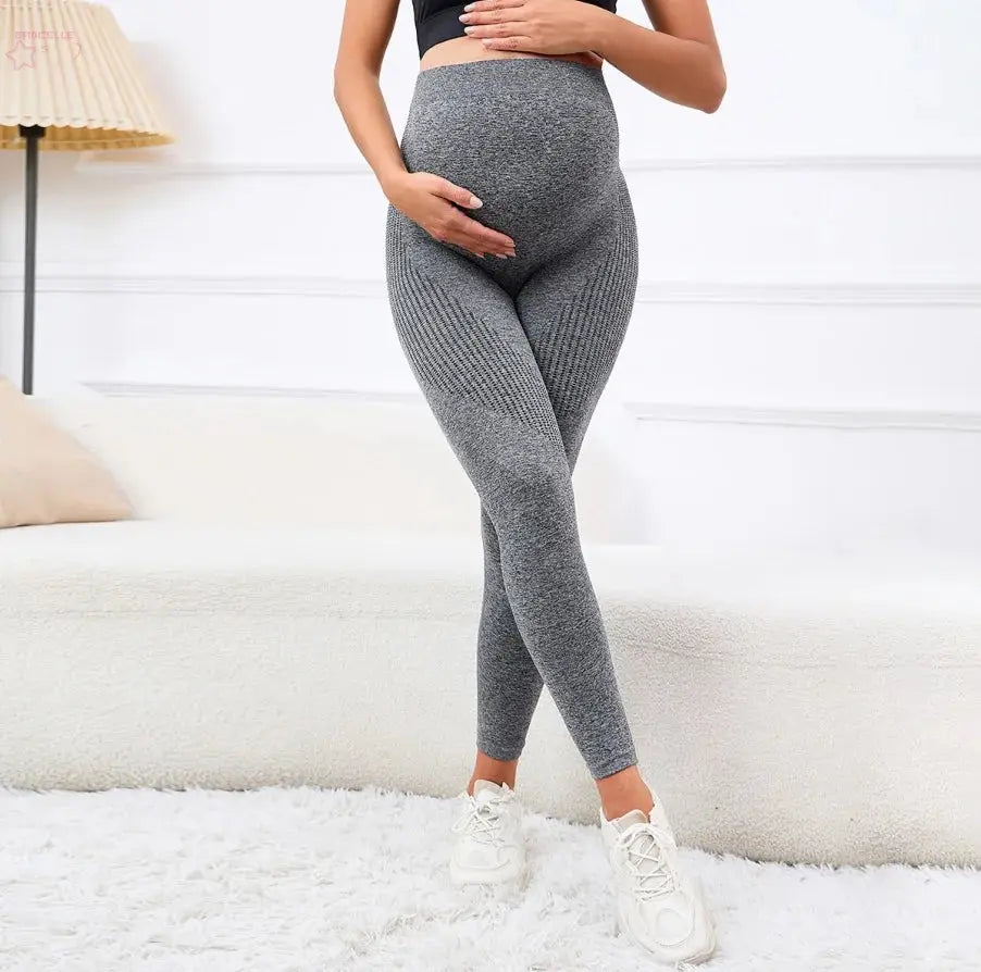 Elastic High Waist Maternity Leggings Brocelles