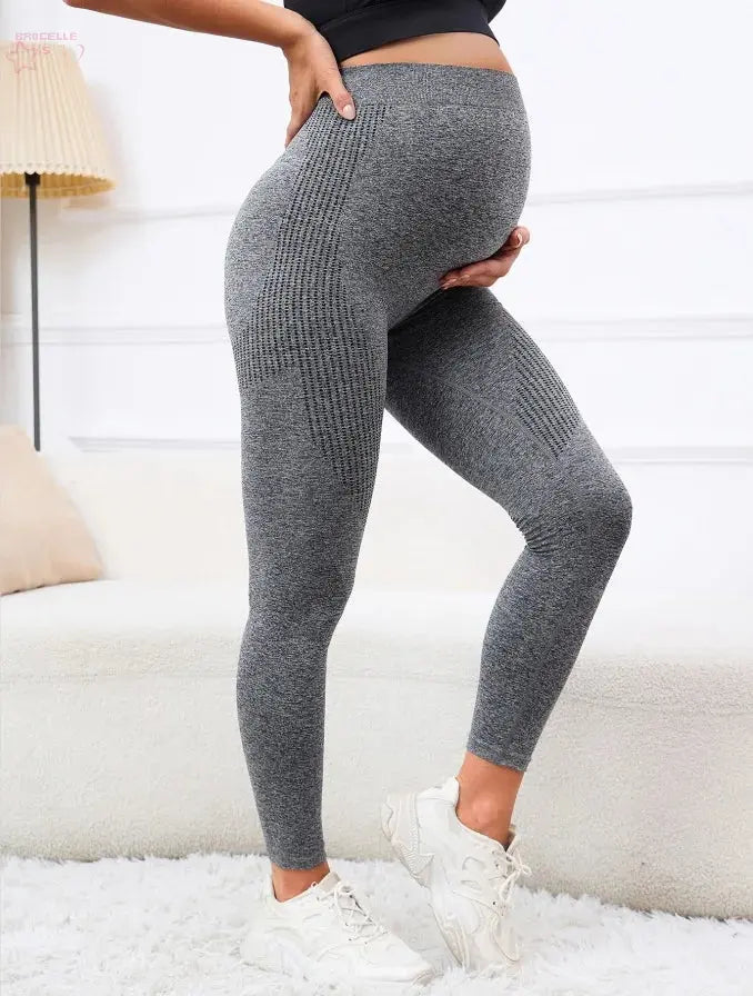 Elastic High Waist Maternity Leggings Brocelles