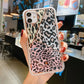 Electroplating love leopard print small waist protective cover phone case - Brocelles