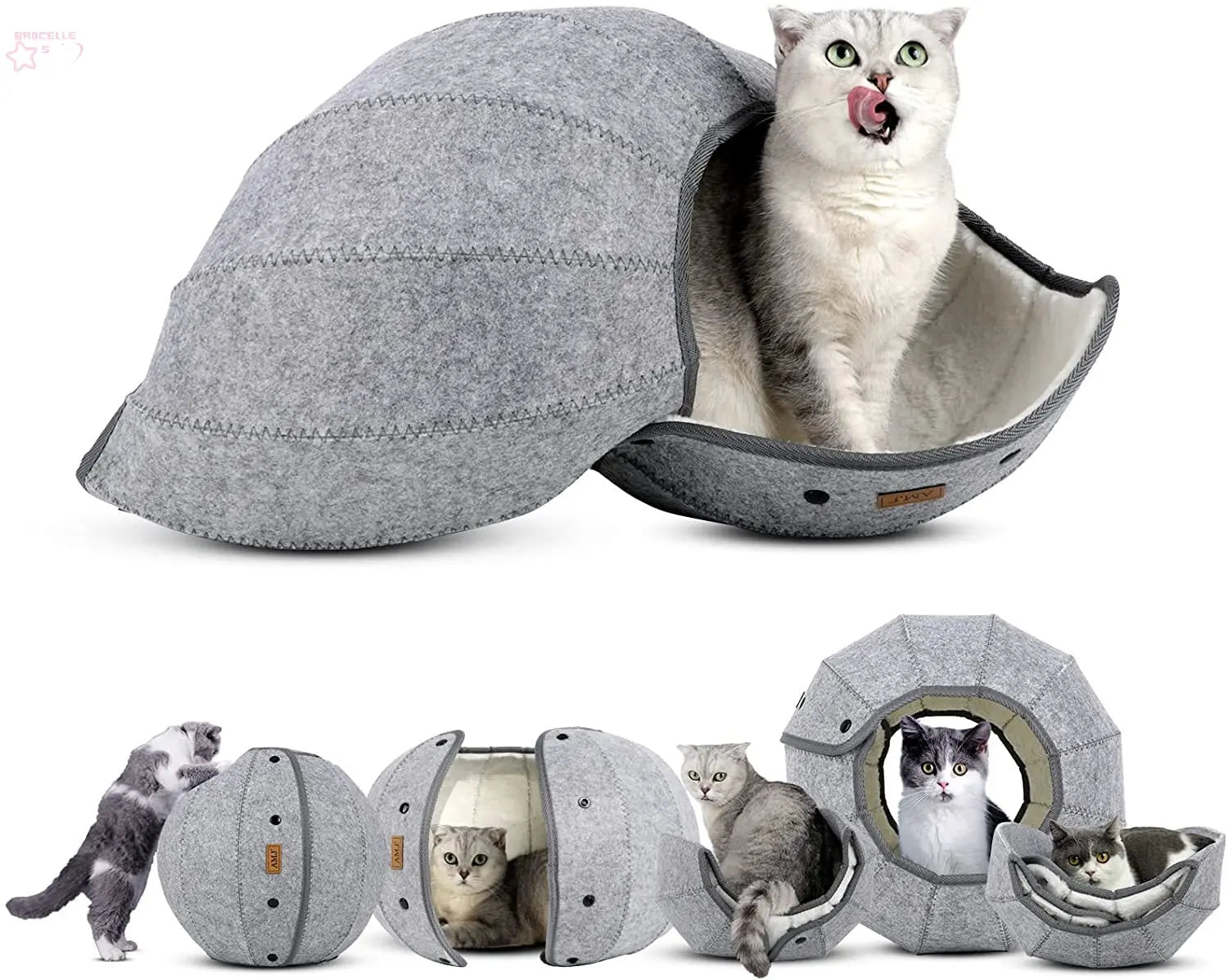 Foldable Breathable Pet Bed Cat Kennel Cave Tunnel Semi-Enclosed Creative Cat Mat Cat And Dog Supplies eprolo