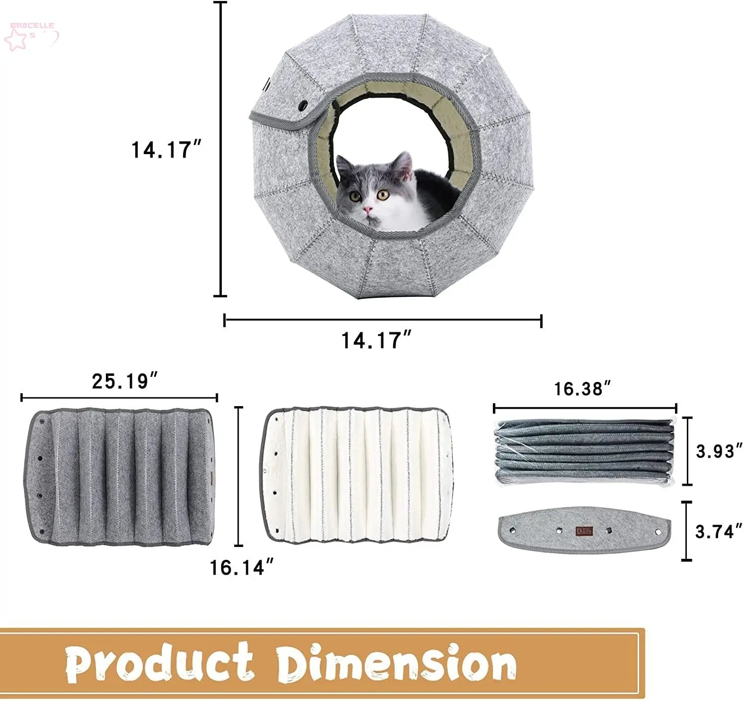 Foldable Breathable Pet Bed Cat Kennel Cave Tunnel Semi-Enclosed Creative Cat Mat Cat And Dog Supplies eprolo