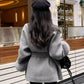 High End Double-sided Wool Strapping Real Wool Fur Coat Women's Removable Cuffs Fox Fur Temperament Cashmere Short Jacket Brocelles.