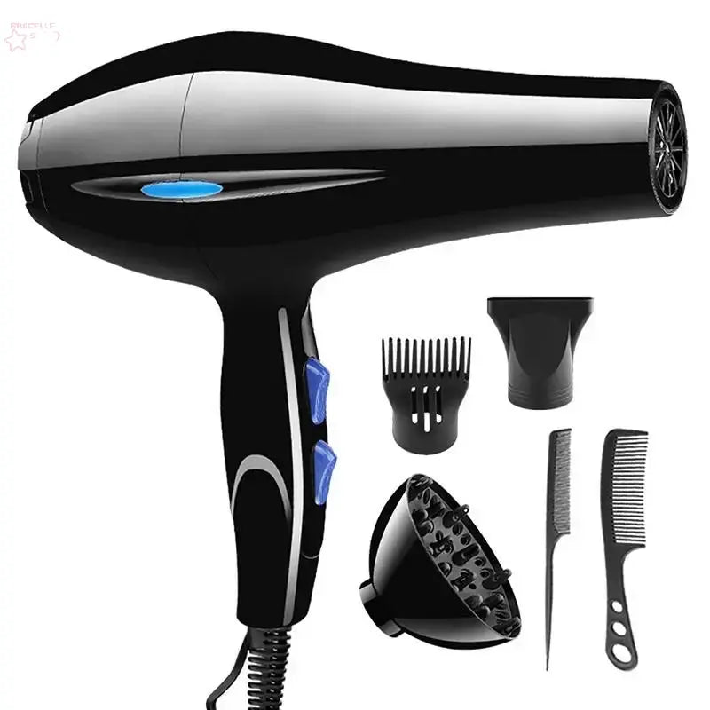 High-Power 2200W Ion Hair Dryer Cold Hot Air Mode Cold Hot Air Mode Powerful Hair Dryer With Diffuser For Women Brocelles