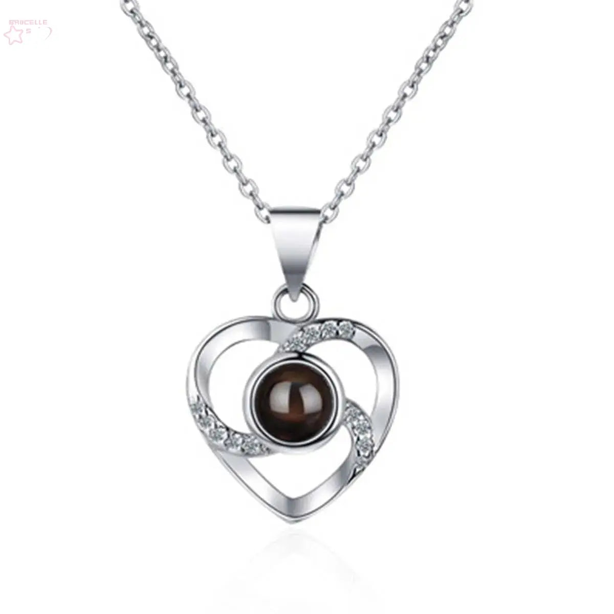 Hollow Zircon Love Necklace Gift Set Brocelles.