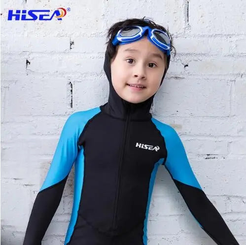 Kid Children Lycra Wetsuit Rashguard Surf Clothing Sunscreen Swimsuit Warm Brocelles