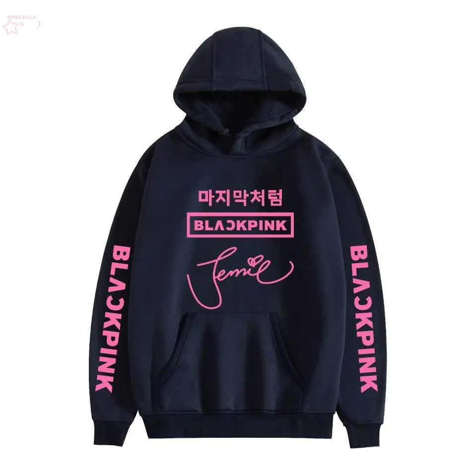 Korean popular girl group peripheral printed hoodies trendy couple hoodies eprolo