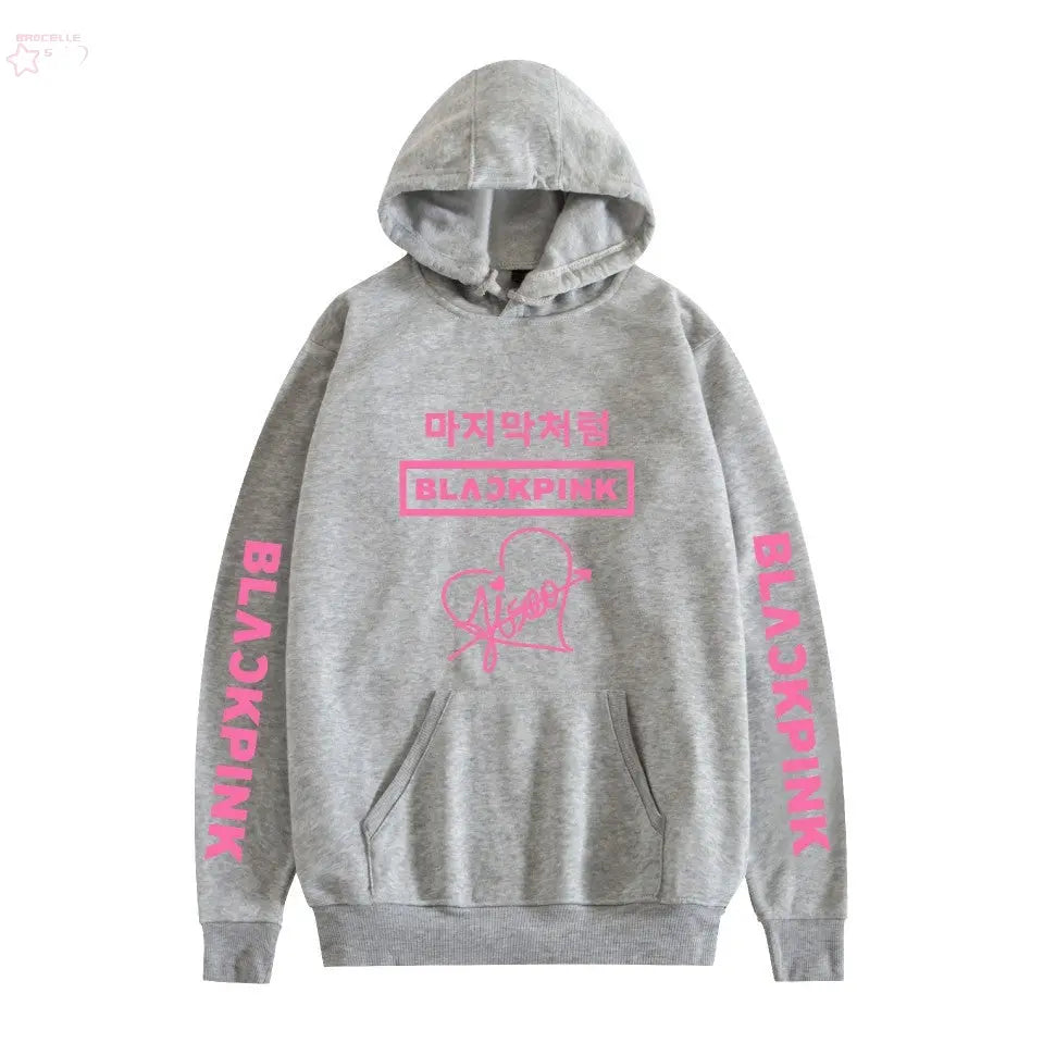 Korean popular girl group peripheral printed hoodies trendy couple hoodies eprolo