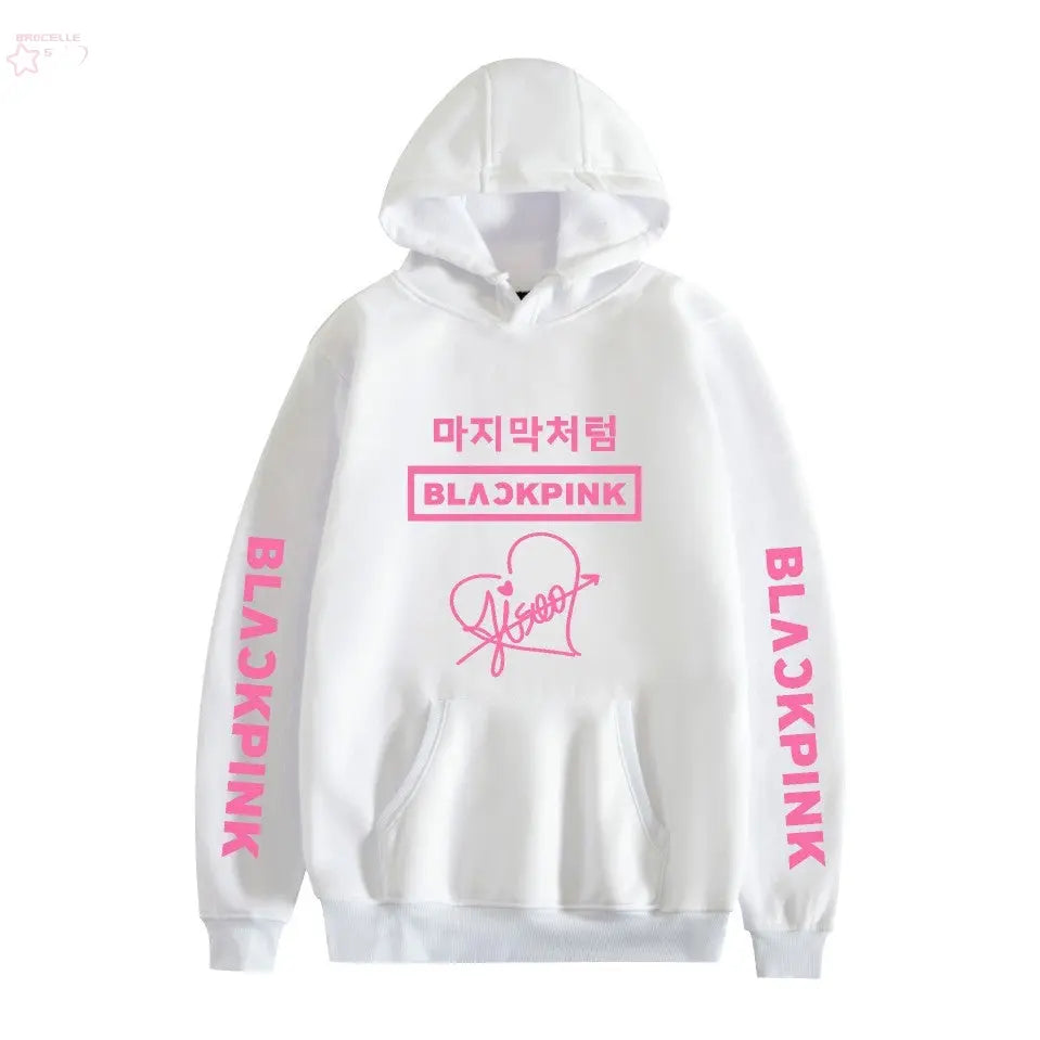 Korean popular girl group peripheral printed hoodies trendy couple hoodies eprolo