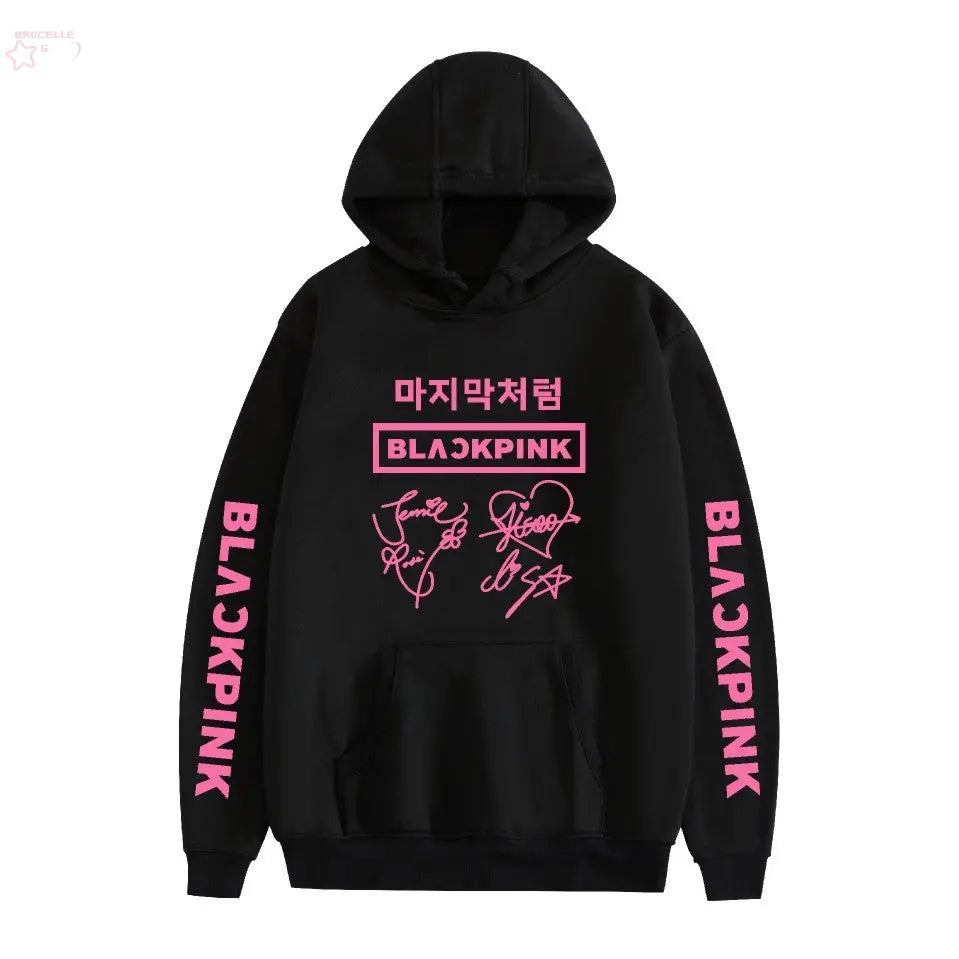 Korean popular girl group peripheral printed hoodies trendy couple hoodies eprolo