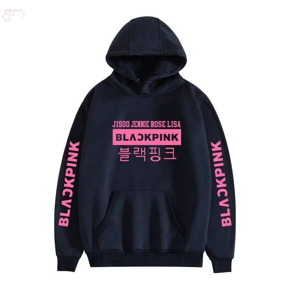 Korean popular girl group peripheral printed hoodies trendy couple hoodies eprolo