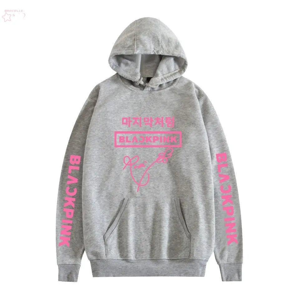 Korean popular girl group peripheral printed hoodies trendy couple hoodies eprolo