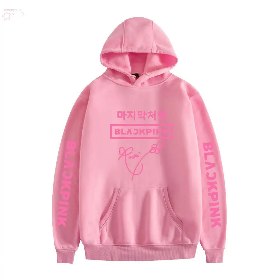 Korean popular girl group peripheral printed hoodies trendy couple hoodies eprolo