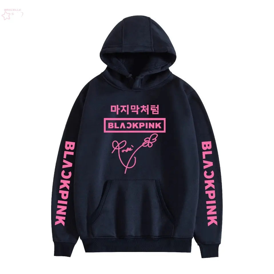 Korean popular girl group peripheral printed hoodies trendy couple hoodies eprolo