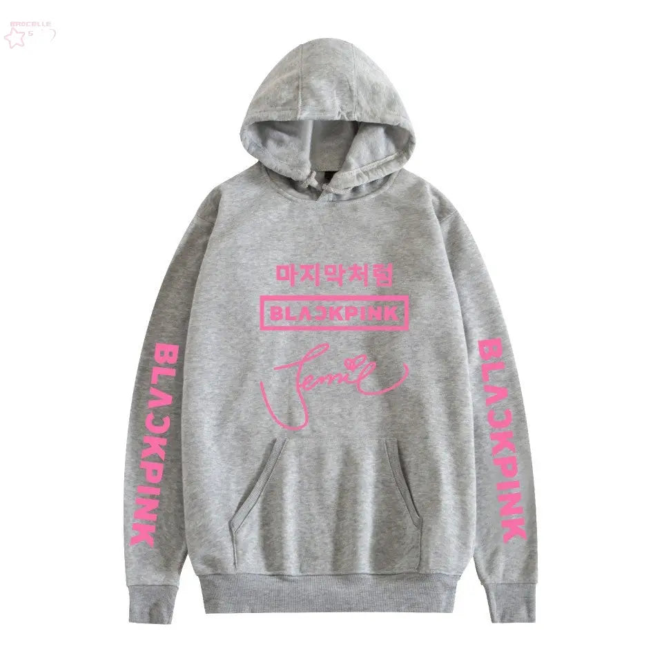 Korean popular girl group peripheral printed hoodies trendy couple hoodies eprolo