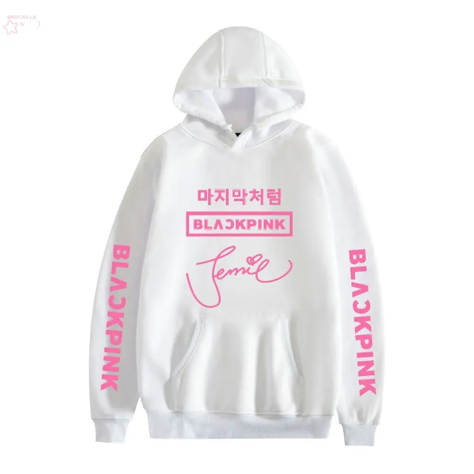 Korean popular girl group peripheral printed hoodies trendy couple hoodies eprolo