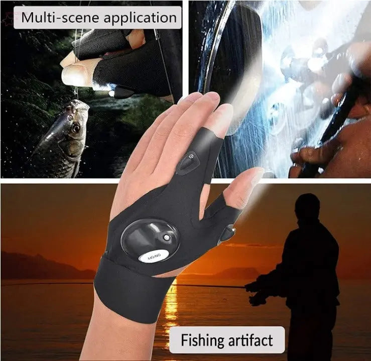 LED Flashlight Gloves - Perfect for Night Activities! eprolo