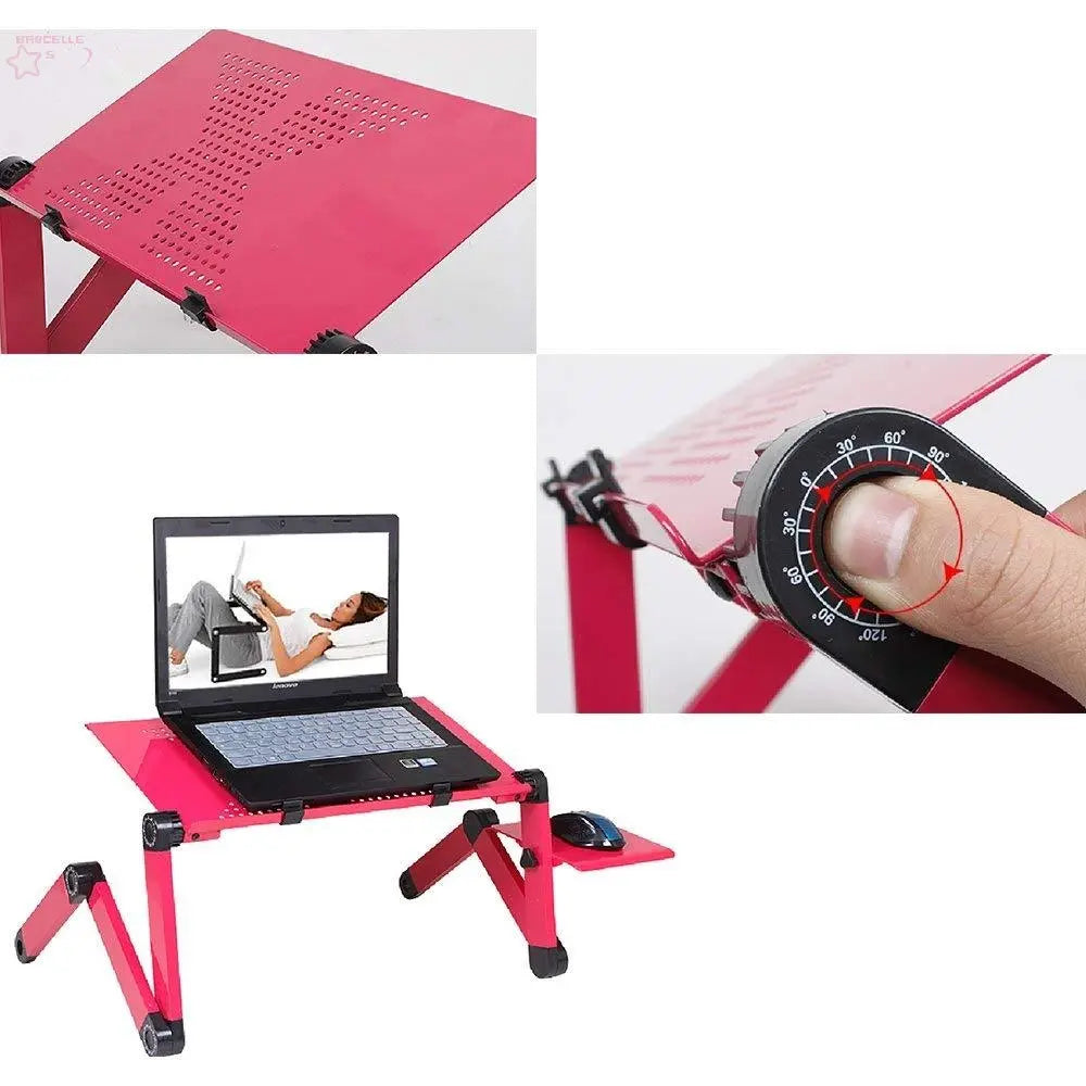 Laptop-Table-Stand Desk Mouse-Pad Notebook Folding Ergonomic-Design Adjustable with - Brocelles