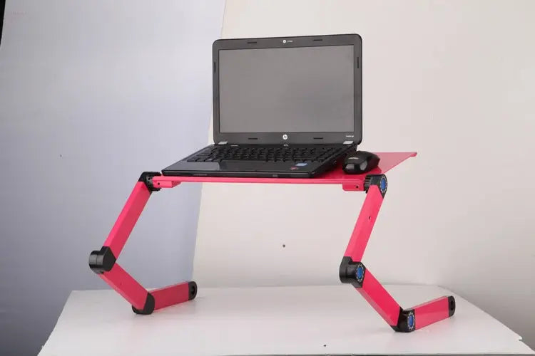 Laptop Table Stand With Adjustable Folding Ergonomic Design Stand Notebook Desk For Ultrabook Netbook Or Tablet With Mouse Pad - Brocelles