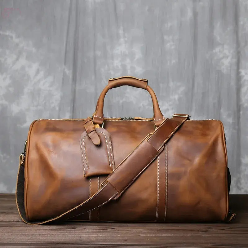 Leather Travel Bag Layer Cowhide - Brocelles