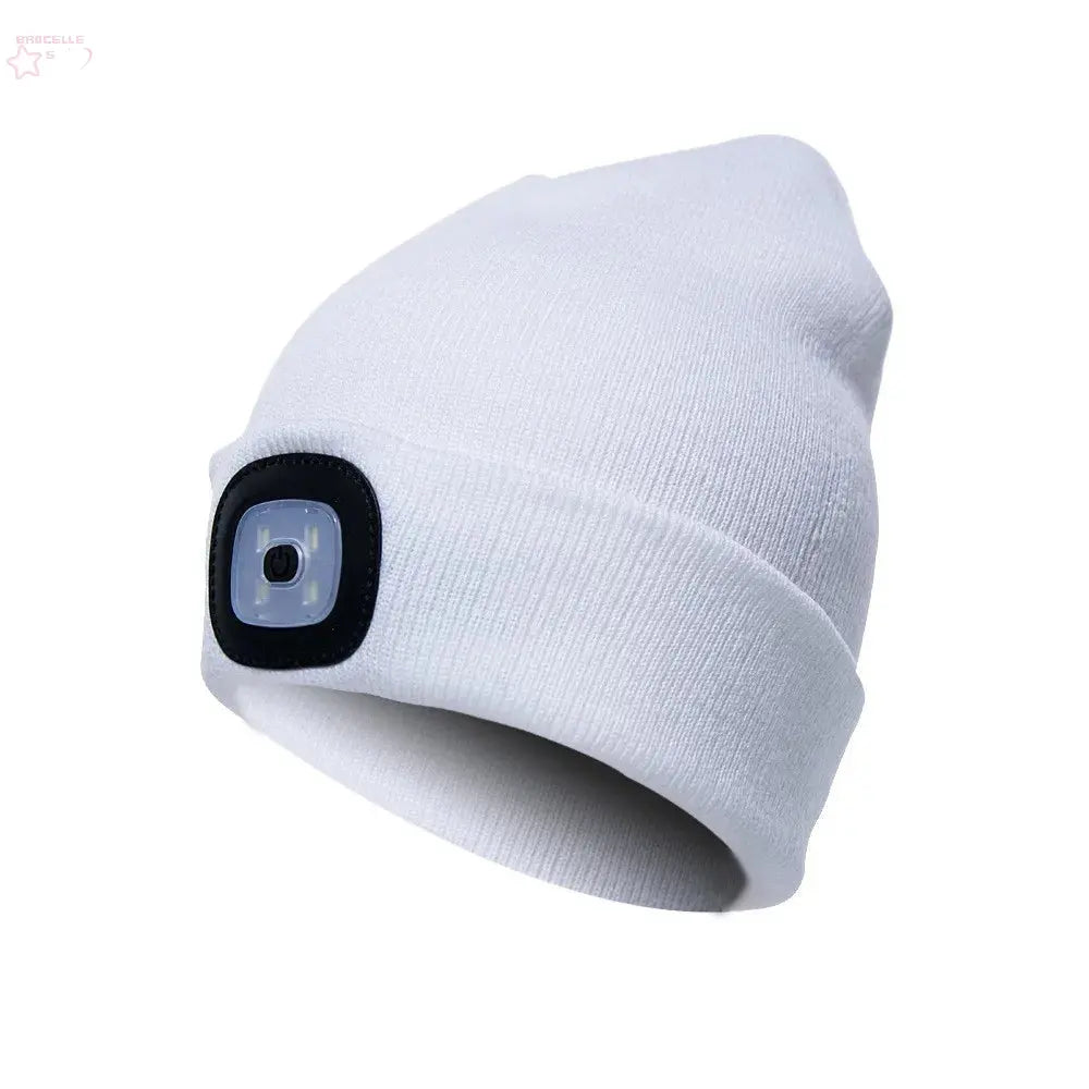 Led Light Knitted Hat Warm Elastic Brocelles